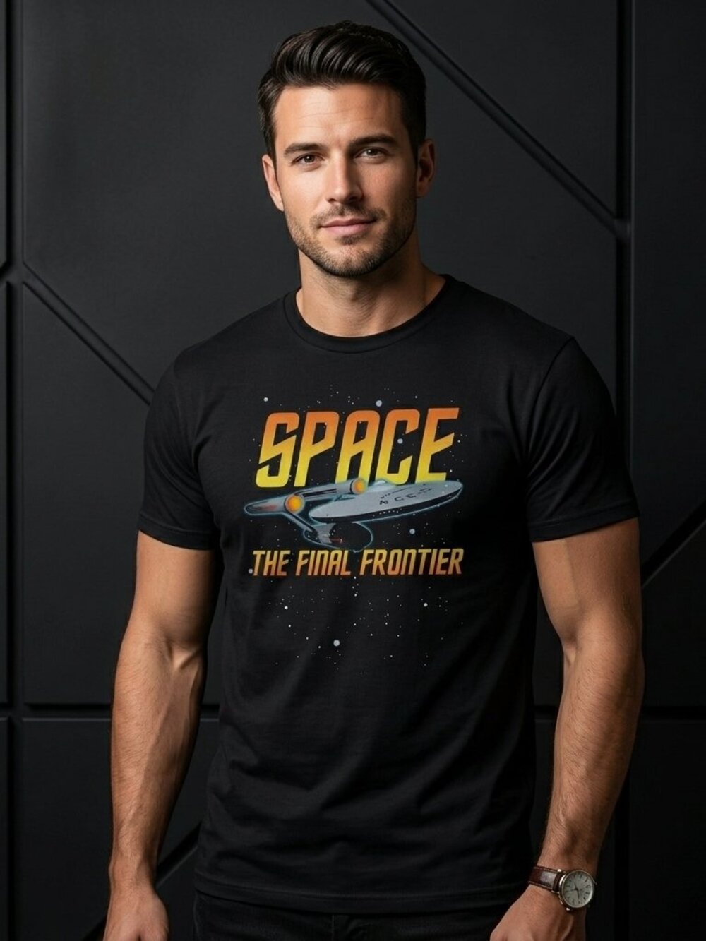 Retro Space Explorer Tee Vintage Sci‑Fi Graphic Shirt Unisex Casual Streetwear